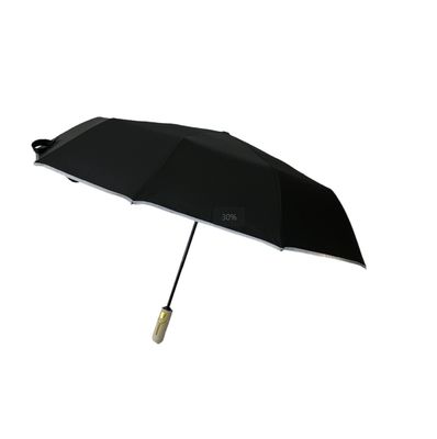 Reflective Piping Folding Umbrella Men Design Closed Length 32cm