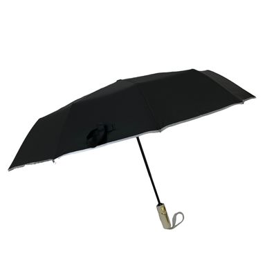 Reflective Piping Folding Umbrella Men Design Closed Length 32cm
