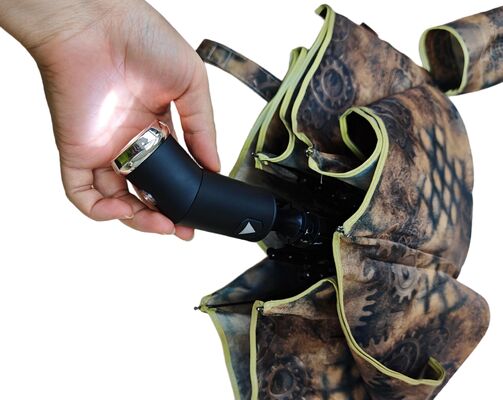 LED আলোকিত স্বয়ংক্রিয়ভাবে খোলা/বন্ধ সুরক্ষা ছাতা রাতের দৃশ্যমানতার জন্য প্রতিফলিত স্ট্রিপ সহ