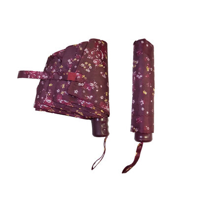 জলরোধী ভাঁজযোগ্য ছাতা কমপ্যাক্ট ডিজাইন ক্যারিয়ার কেস সহ হালকা ওজনের পোর্টেবল ভ্রমণ সুরক্ষা