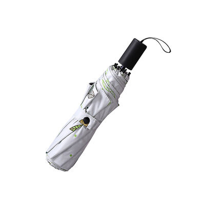 হালকা ওজনের বৃষ্টির সুরক্ষার জন্য অটো ওপেন বন্ধ এবং স্ব-উত্পাদিত পকেট সহ 8 টি পাঁজর কমপ্যাক্ট ভাঁজ ছাতা